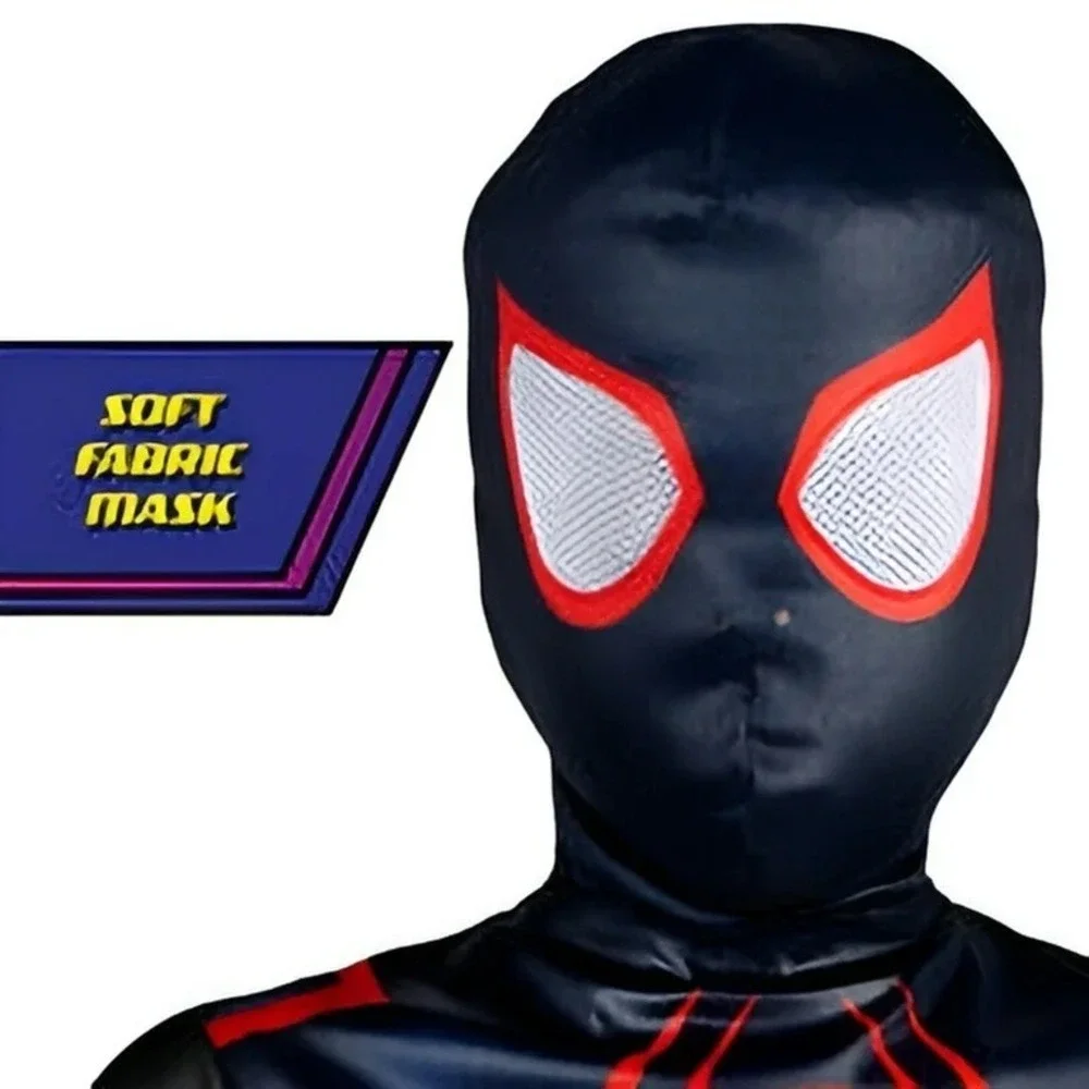 Marvel SPIDER-MAN Miles Morales Jumpsuit Costume Cosplay Child M (8-10) *NEW*